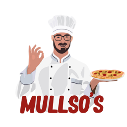 Mullso's Pizzas logo.